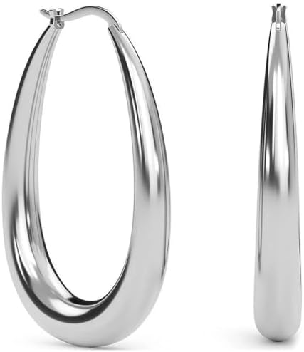 Stainless Steel Hoop Earrings for Women - Stainless Steel Earrings for Women Fashion Jewelry - Dangle Statement Unique Cute Engagement Anniversary