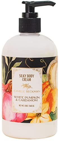 Camille Beckman English Lavender Silky Body Cream, Moisturizer, 13 oz | Sweet almond oil, glycerin, aloe & vitamin E; non-greasy vegan formula; fresh lavender scent; for all skin types; USA made