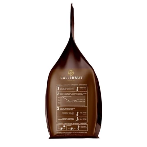 Callebaut Recipe No. 811 Finest Belgian Dark Chocolate Callets 2.5kg Bag | 54.5% min dry cocoa solids, 36.6% fat