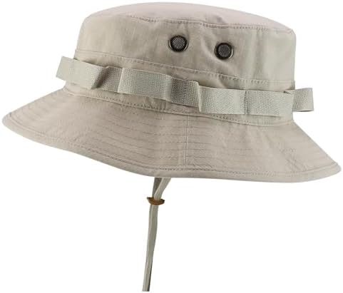 Armycrew Ripstop Tear Resistant Cotton Jungle Boonie Cap with Chin Strap