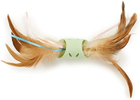 SmartyKat Flutter Balls Catnip Plush and Feather Cat Toys, Erratic Motion for Batting & Pouncing Fun for Cats & Kittens, Set of 2