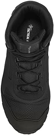 Tactical Research TR1040-T 7 Inch Ultralight Black Tactical Boots for Men - Non-Polishable Leather and Nylon with Slip-Resistant TR HiTRAC Outsole