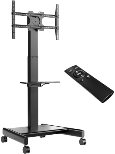 ONKRON Motorized TV Stand 43-75", up to 143.3 lbs, max VESA 600x400, Black | Electric TV lift height adjustable 37.4"-63", remote control, tilt