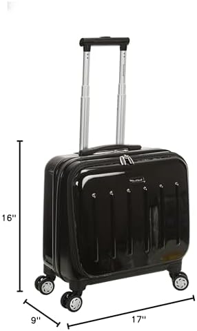 Rockland Revolution Hardside Rolling Computer Case, Carry-On, Silver