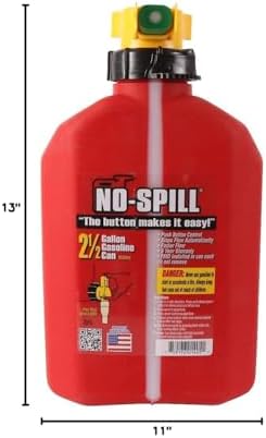 No Spill 1405 2.5 Gallon Gasoline Gas Can
