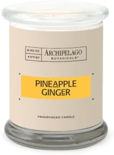 Archipelago Botanicals Bergamot Tobacco Soy Candle, 8.6 oz | Hand-Poured Premium Wax, Burns Approx. 60 Hours, Soy Candle in Glass Jar, 4.5 Inch