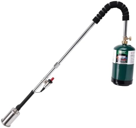 KOMAN Weed Torch Propane Burner, 35" Long Arm, Self-Ignition, Fuel by 1LB /5-40LB Propane Tank, for Roofing, Weeding