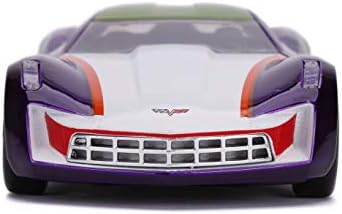 Jada Toys DC Comics 1:32 The Joker's 2009 Chevy Corvette Stingray Die-cast Car, Toys for Kids and Adults