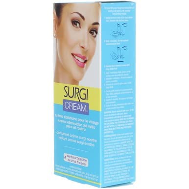 Surgiwax Facial Hair Removal Cream for Women – Depilatory Cream for Face, Neck, & Sensitive Skin, Professional Hair Remover, 1 oz