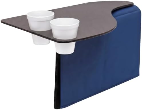 Skil-Care Left Side Wheelchair Flip Tray, 23"W x 19.5"D, Scratch-Resistant | 705032, Scratch-Resistant Surface, Two Cup Holders, Convenient Flip-Away Design, Fits All Standard Wheelchair Armrests, Left
