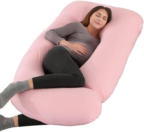 Victostar Pregnancy Pillow,57 inches U Shaped Maternity Pillow with Removable Cover Full Body Pillow Support for Back, HIPS, Legs, Belly (Dark Gray)