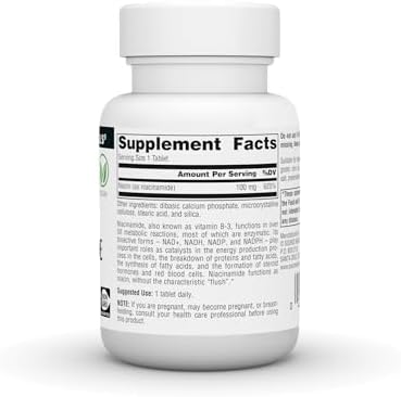 Source Naturals Niacinamide B-3, Dietary Supplement - 100 mg - 100 Tablets