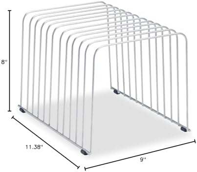 Fellowes Desktop Organizer, 11 Sections, 9" x 11.375" x 8", Wire, Silver (72012) | (72012)