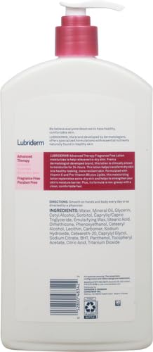 Lubriderm Advanced Therapy Hand & Body Lotion, Fragrance Free, 32 fl. oz
