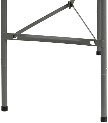 Flash Furniture 5-Foot Bi-Fold Granite White Plastic Folding Table | Lightweight, Easy Storage, Commercial Grade, Carrying Handle