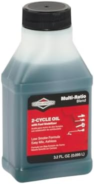 Briggs & Stratton 100107 2-Cycle Low Smoke Engine Oil, 50:1 mix, 3.2 oz Bottle