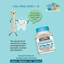 21st Century Cal Mag Zinc +D Vitamin - 90 Tablets, Pack of 4