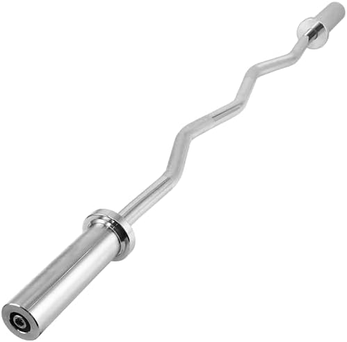 Everyday Essentials Olympic Super Curl Barbell Curl Bar, 48 inch (350 lb Weight Capacity)