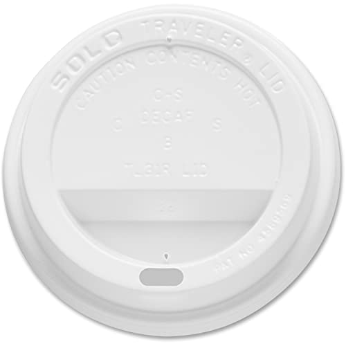 Solo TL38R2-0007 White Traveler Plastic Lid - For Solo Paper Hot Cups (Case of 1000)