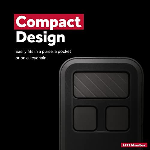 LiftMaster 890MAX Security+ 3-Button Mini Remote Garage Door Opener Control - Include 3-Volt Battery