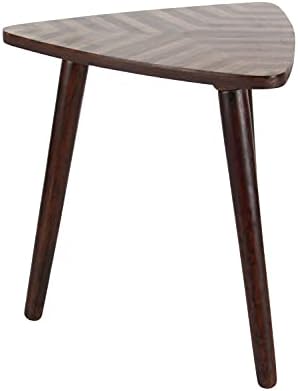 Deco 79 Mango Wood Handmade Side End Accent Table End Table with Wood Inlay, Side Table 20" x 21" x 22", Brown