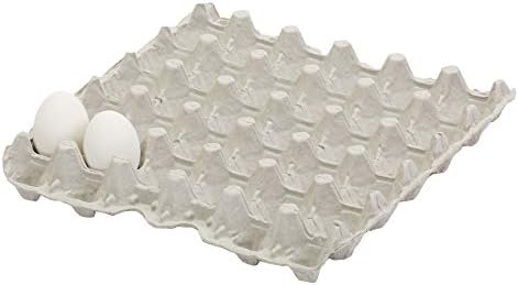 Little Giant® Egg Flat Carton - Reinforced Flat Egg Carton Trays Holds 30 Eggs for Storage and Transport - Pack of 12 - Made in USA
