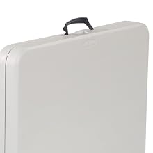 Office Star Resin Multipurpose Center Fold Table with Wheels, 5 Feet
