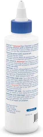 Epiotic Advanced Ear Cleanser|Gentle Ear Cleanser for Dogs and Cats | Neutral pH routine dog ear wash and cat ear cleaner dries wet ears, cleanses wax & debris to smell fresh and clean