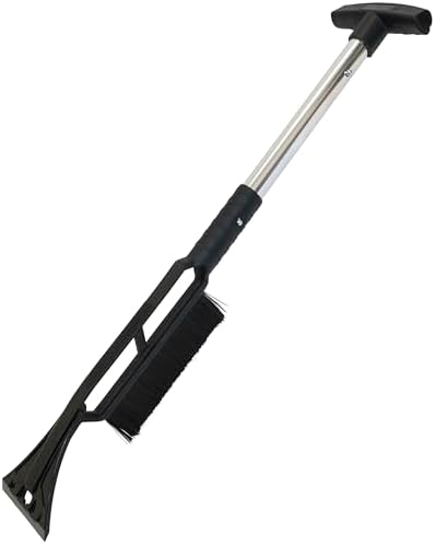 True Temper 3-in-1 Emergency Shovel for Car or Truck, Foldable with Ice Scraper, Ice Brush, Compact Storage for Vehicle or Hiking, Use in Snow, Dirt