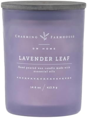 Charming Farmhouse by DW Home Vanilla Brûlée Scented Candle, 8 oz Wooden Wick Candle, Vanilla Bean, Toffee & Toasted Marshmallow Fragrance, Up to 40H Burn Time