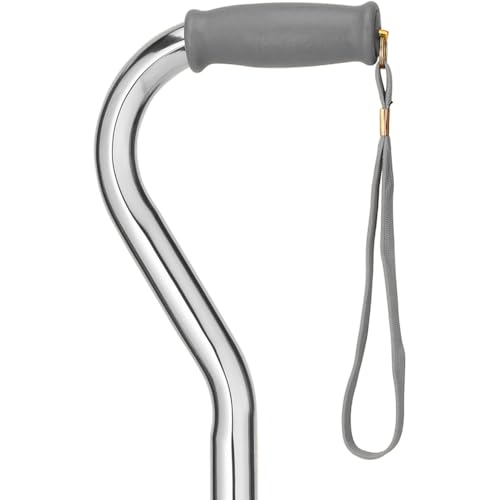 NOVA Heavy Duty Bariatric Walking Cane for Seniors, Men & Women – 500 lb Weight Capacity Offset Cane, Lightweight Adjustable Walking Stick with Soft Foam Grip, Wrist Strap & Non-Slip Tip