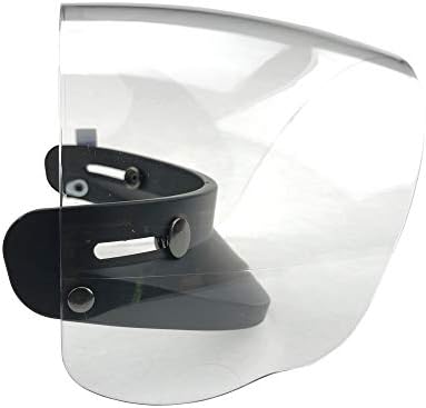 WANCAR Standard 3-Snap Button Universal Visor for Open Face Motorcycle Helmet Wind Shield Flip Up Down(Clear)