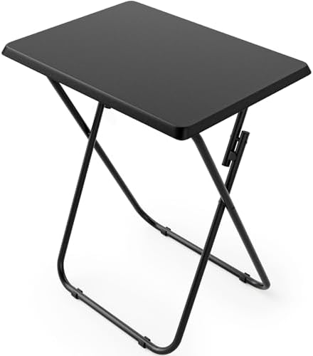 HUANUO Folding TV Tray with No Assembly Required, Black