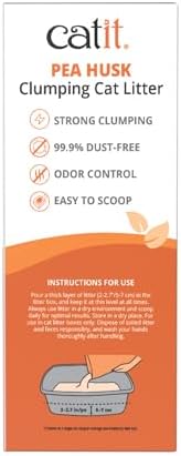 Catit Go Natural Pea Husk Clumping Cat Litter, 12.3 lb, Natural