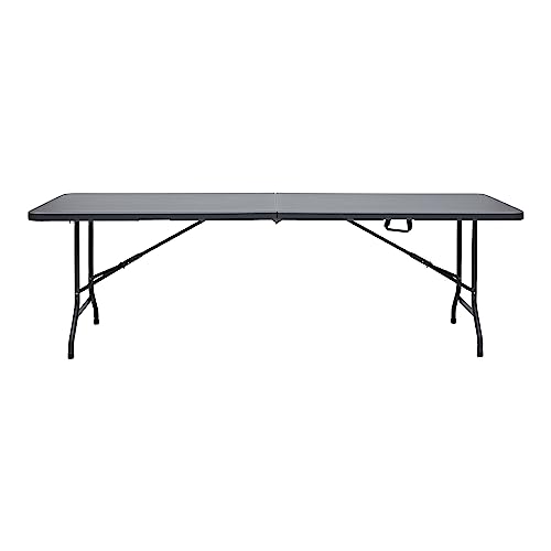 Iceberg IndestrucTable Classic Center-Folding Table, 5 ft, Platinum Granite | Measures 60" x 30" x 29", holds up to 250 lbs, indoor and outdoor use, center-folding for easy carry, ideal for camping