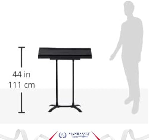 Manhasset 5401 Regal Conductor's Music Stand | Wide Conductor's Desk, Adjustable Height, Orchestra, Choir, Band, Rehearsal