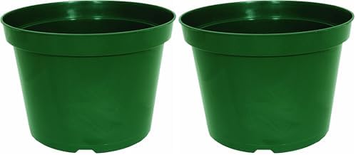 Akro-Mils AZE10001B71 Round Grower Pot, Green, 10-Inch