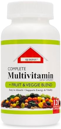 120 Multivitamin Fruit and Vegetable Liquid Capsules, Loaded Multivitamins, Supplements, Multiple Vitamin has Many Antioxidants