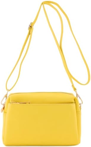 Triple Zip Small Crossbody Bag