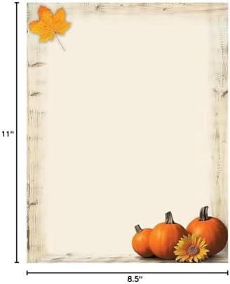 Great Papers! Pumpkin Sunflower Letterhead, 80 count, 11" x 8.5" (2017014)
