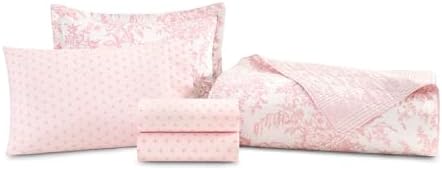 Laura Ashley – Queen Quilt Set, Soft & Lightweight Bedding with Matching Shams, Reversible Floral Room Decor, College Dorm Room Essentials (Bedford Blue)