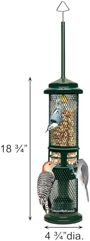 Squirrel Buster Nut Feeder Squirrel-Proof Bird Feeder for Shelled Peanuts & Dried Fruit, Weight-Adjustable, Woodpecker Friendly