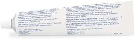 C.E.T. Enzymatic Toothpaste for Dogs and Cats, Vanilla Mint, 2.5oz | Plaque and tartar control for fresh breath, pet dental care toothpaste, Dual enzyme system, vanilla mint flavored toothpaste