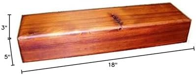Steve's Gift Shoppe Native American Cedar Feather Box (Church Box) Handcrafted in Oregon USA With Latch/No lining, 18 x 5 x 3 (LxWxH)