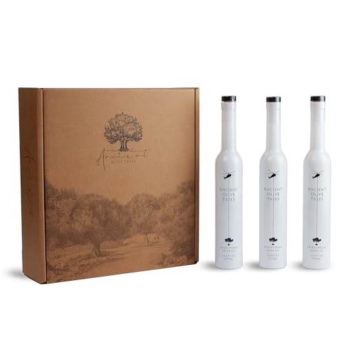 ANCIENT OLIVE TREES - Extra Virgin California Olive Oil | Pressed from Arbosana & Arbequina Olives | Hydroxytyrosol & Polyphenol Rich Olive Oil | EVOO Great for Dipping & Cooking | 12.6 FL. OZ. | 1 CT