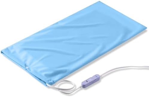 Boncare® Stay-On Small Vinyl Electric Heating Pad for Neck and Shoulders and Back Without Auto-Off, Low & High Heat Levels, Waterproof Hot Heat Pad with Washable Cover (12"x15", 1-Pack)