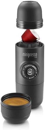WACACO Minipresso NS, Portable Espresso Machine, Compatible Original NS Capsules, Travel Coffee Maker, Manually Operated from Piston Action