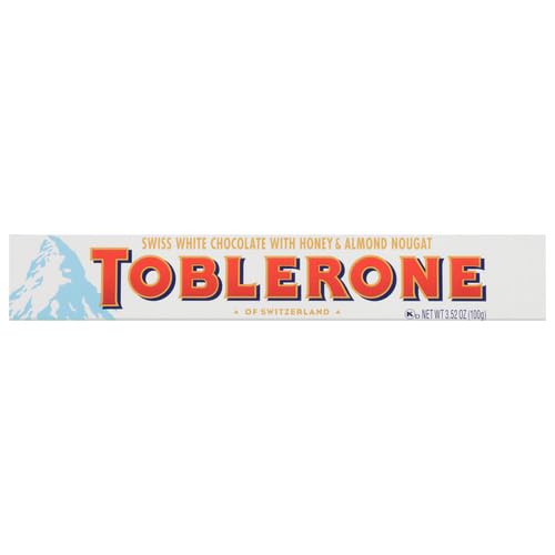 Toblerone White Chocolate, 3.52-Ounce Bars (Pack of 12)