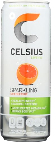 CELSIUS Sparkling Peach Vibe, Functional Essential Energy Drink 12 Fl Oz (Pack of 4)