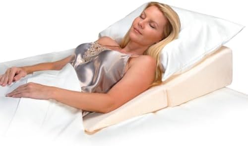Contour Folding Wedge Pillow Extended Length- 7x24x32 Inch Bed Wedge for Elevated Sleeping, GERD & Acid Reflux Relief